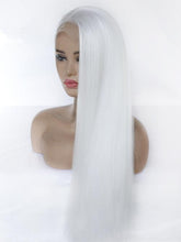 Load image into Gallery viewer, Pure White Yaki Straight Lace Front Wig 169