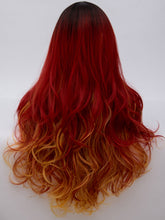 Load image into Gallery viewer, Red Yellow Mixed Regular Wig 284