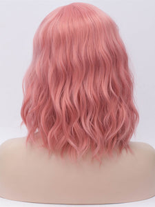 Sweet Pink Bob Wavy Regular Wig 214