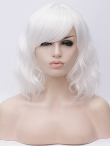 White Bob Side Fringe Regular Wig 202