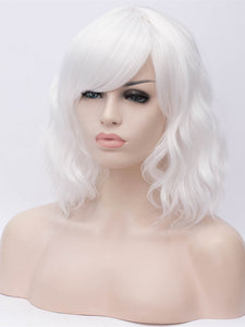 White Bob Side Fringe Regular Wig 202