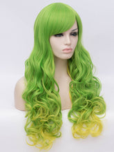 Load image into Gallery viewer, Mantis Green To Yellow Wavy Regular Wig 222