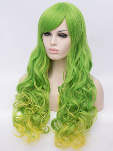 Mantis Green To Yellow Wavy Regular Wig 222