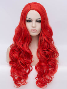 Hot Red Wavy Regular Wig 223