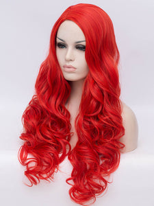Hot Red Wavy Regular Wig 223