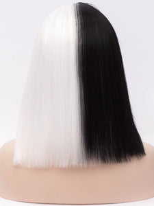 Half Black Half White Regular Wig 256