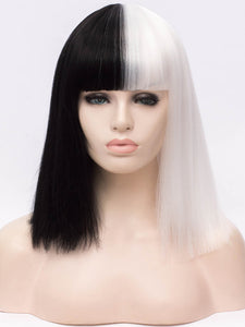 Half Black Half White Regular Wig 256