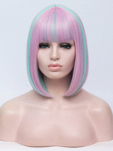 Pink Blue Mixed Regular Wig 259