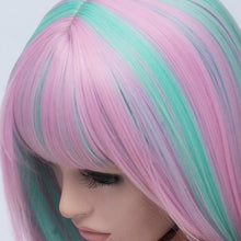 Load image into Gallery viewer, Pink Blue Mixed Regular Wig 259