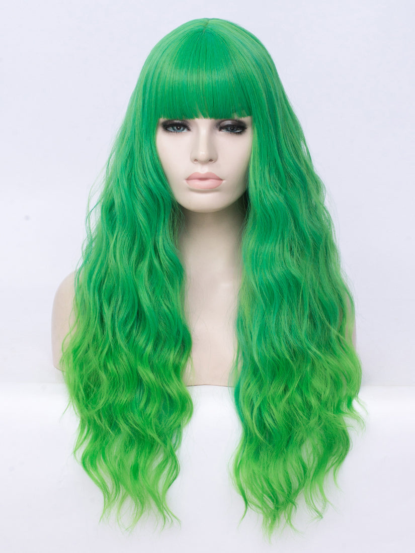 Gradient Green Regular Wig 236