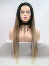 Load image into Gallery viewer, 26&quot;  Gradient Brown Lace Front Wig 558