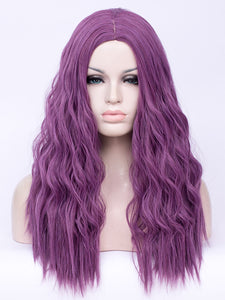 24" Purple Wavy Regular Wig 243