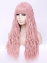Load image into Gallery viewer, Flamingo Pink Wavy Regular Wig 249