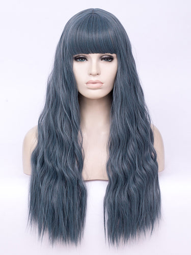 Dusty Blue Wavy Regular Wig 247
