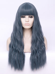 Dusty Blue Wavy Regular Wig 247