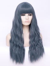 Load image into Gallery viewer, Dusty Blue Wavy Regular Wig 247