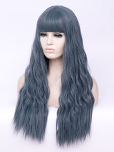 Load image into Gallery viewer, Dusty Blue Wavy Regular Wig 247
