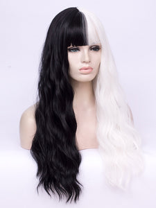 Half Black Half White Regular Wig 237