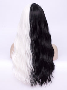 Half Black Half White Regular Wig 237