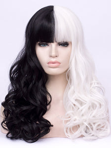 Half Black Half White Regular Wig 238