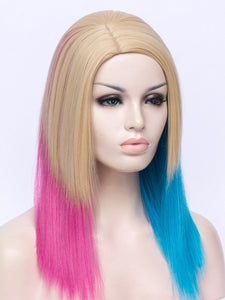 Half Pink Half Blue Regular Wig 715