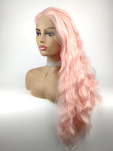 Load image into Gallery viewer, Sweet Pink Wavy Lace Front Wig 589