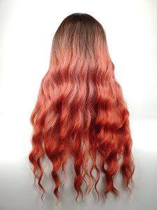Gradient Orange Pink Regular Wig 257
