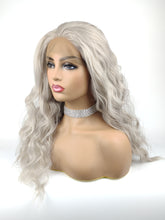 Load image into Gallery viewer, 24&quot; Gray Wavy Lace Front Wig 588