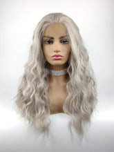 Load image into Gallery viewer, 24&quot; Gray Wavy Lace Front Wig 588
