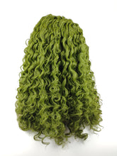Load image into Gallery viewer, Pickle Green Curly Lace Front Wig 590