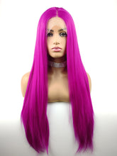 Load image into Gallery viewer, 26&quot; Bright Violet Lace Front Wig 587