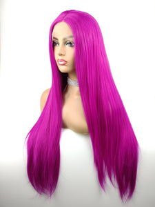 26" Bright Violet Lace Front Wig 587