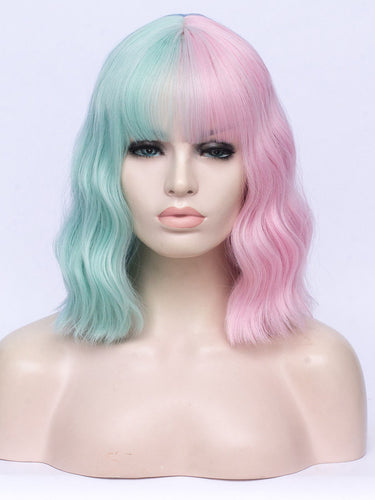 Half Blue Half Pink Regular Wig 737