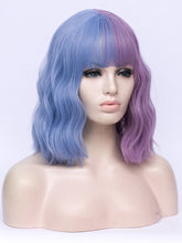 Load image into Gallery viewer, Half Blue Half Purple Regular Wig 290