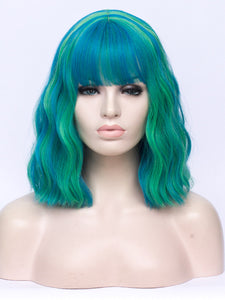 Blue Green Mixed Regular Wig 294