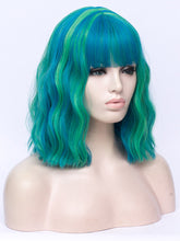 Load image into Gallery viewer, Blue Green Mixed Regular Wig 294