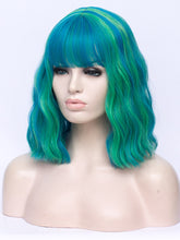 Load image into Gallery viewer, Blue Green Mixed Regular Wig 294