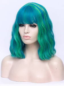 Blue Green Mixed Regular Wig 294