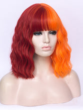 Load image into Gallery viewer, Half Red Half Orange Regular Wig 287