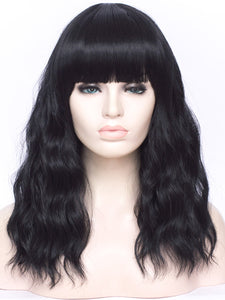 16" Gothic Black with Bang Regular Wig 702