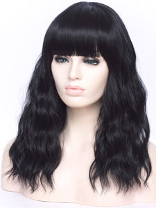 16" Gothic Black with Bang Regular Wig 702