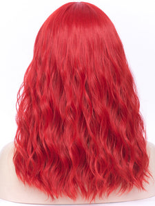Noble Red Wavy Regular Wig 708