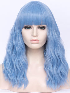 16" Baby Blue With Bang Regular Wig 704