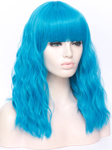 16" Ice Blue With Bang Regular Wig 712