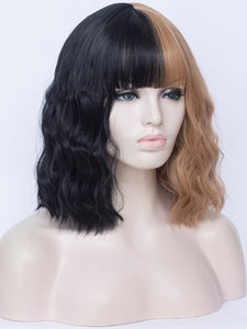 Half Black Half Brown Regular Wig 743