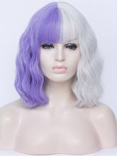 Load image into Gallery viewer, Half Purple Half White Regular Wig 744