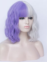 Load image into Gallery viewer, Half Purple Half White Regular Wig 744
