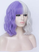 Load image into Gallery viewer, Half Purple Half White Regular Wig 744