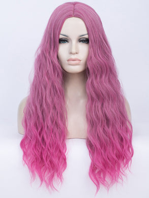Gradient Pink Wavy Regular Wig 758