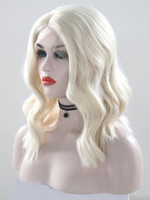 Load image into Gallery viewer, Ice White Blonde Wavy Lace Front Wig 007